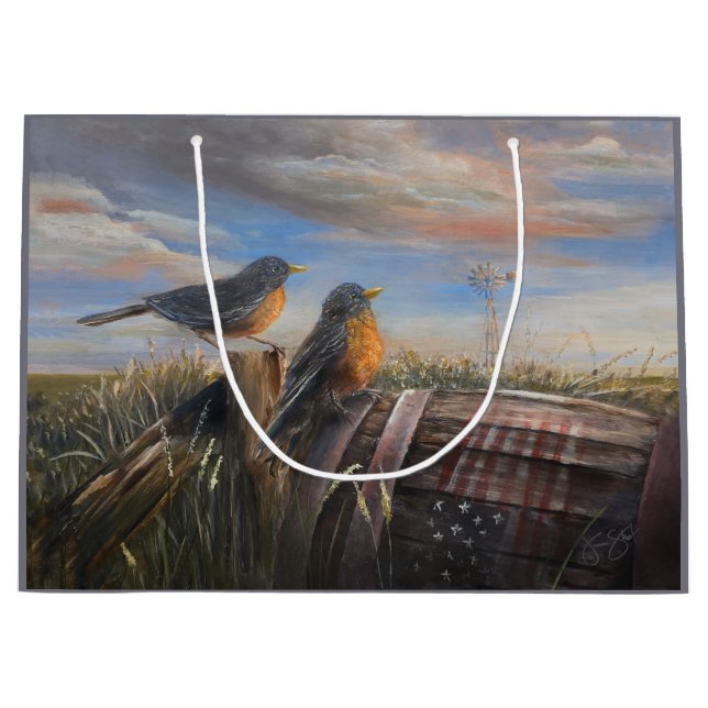 Sacola Para Presentes Grande Robins (Frente)