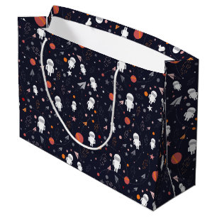 Sacola Para Presentes Grande Rocket Planet Star