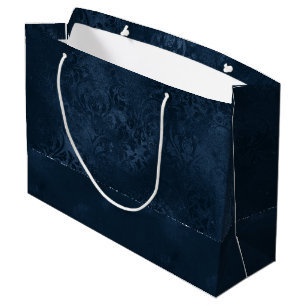 Sacola Para Presentes Grande Romance do Marinho da meia-noite Azul-gelado Dam