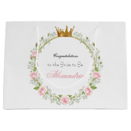 Sacola Para Presentes Grande Romance Enrubescida Personalizada: Rosas e Respira