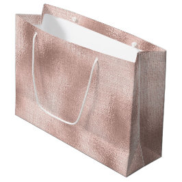 Sacola Para Presentes Grande Rosa cor-de-rosa-pincel Dourado
