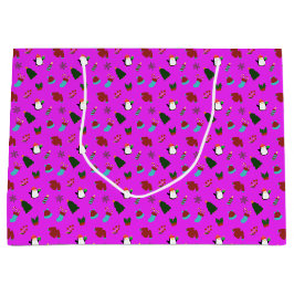 Sacola Para Presentes Grande Rosa de Natal Bonito