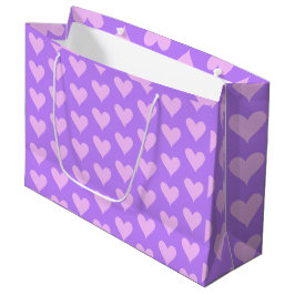Sacola Para Presentes Grande Rosa - Dia de os namorados roxo