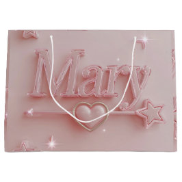 Sacola Para Presentes Grande Rosa Mary Starry Gift Bag
