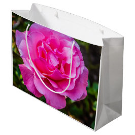Sacola Para Presentes Grande Rosa rosa delicada.