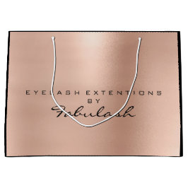 Sacola Para Presentes Grande Rosa rosa rosa Dourada Blush Mínimo de Branding Pp