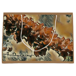 Sacola Para Presentes Grande Rosa Tree Art