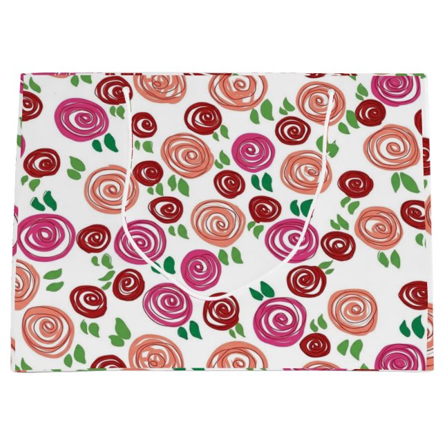 Sacola Para Presentes Grande Rosas Devaneio (Frente)