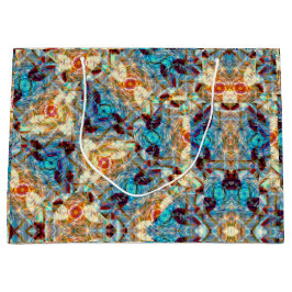 Sacola Para Presentes Grande Rose Prism Whirl