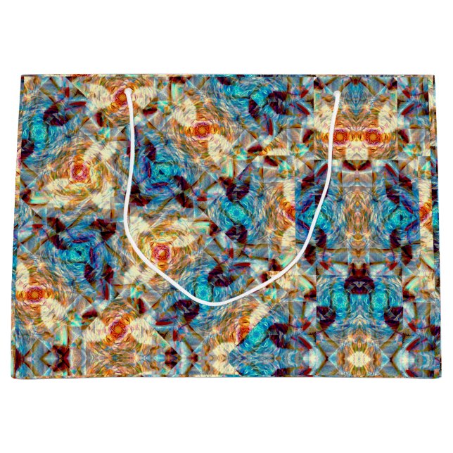 Sacola Para Presentes Grande Rose Prism Whirl (Frente)