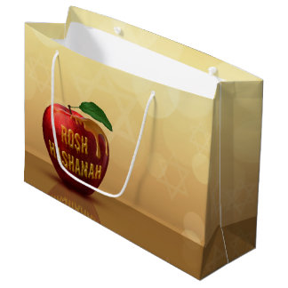 Sacola Para Presentes Grande Rosh Hashanah Jewish New Year Honey Apple