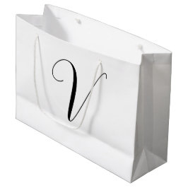 Sacola Para Presentes Grande roteiro de monograma personalizado inicial