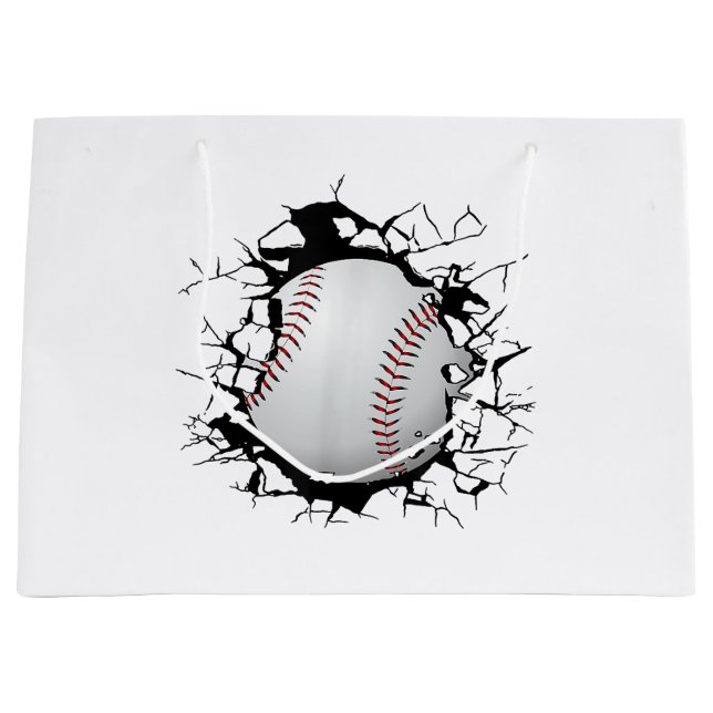 Sacola Para Presentes Grande Roupa de beisebol - Baseball (Frente)