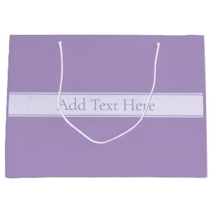 Sacola Para Presentes Grande Roxo Lavanda Leve Elegante Personalizável