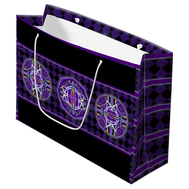 Sacola Para Presentes Grande Roxo W3 (Frente inclinada)