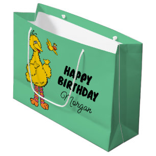 Sacola Para Presentes Grande Rua Sésamo Feliz Aniversário