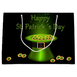 Sacola Para Presentes Grande Ruas, moedas de chapéu de Patrick