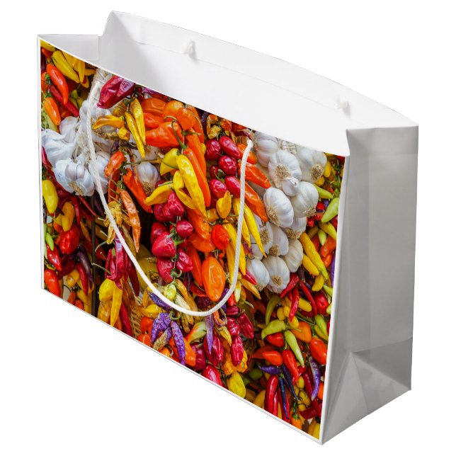 Sacola Para Presentes Grande Sabores mediterrânicos (Verso inclinado)