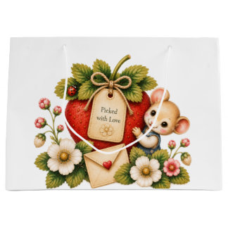 Sacola Para Presentes Grande Saca de Presente Berry Sweet