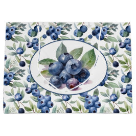 Sacola Para Presentes Grande Saca de Presente Grande Aquarela Mirtilos Fofos