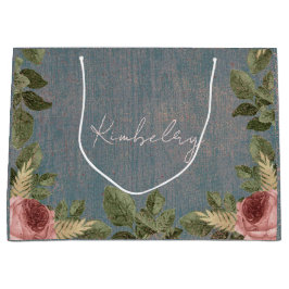 Sacola Para Presentes Grande Saca de Presente Grande Floral Vintage Personaliza