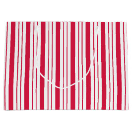 Sacola Para Presentes Grande Saca de Presente Listrada de Peppermint Tradiciona