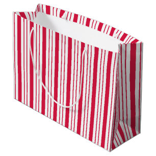 Sacola Para Presentes Grande Saca de Presente Listrada de Peppermint Tradiciona