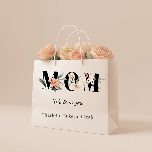 Sacola Para Presentes Grande Saca de Presente Personalizado para Mãe com Desenh (Criador carregado)