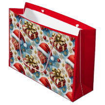 Sacas de Compras de Papel Vermelho de Natal