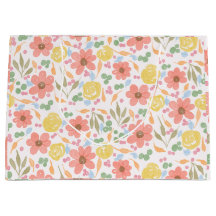 Sacas de Presente Florais em Aquarela Caprichosas