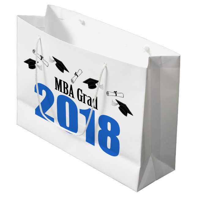 Sacola Para Presentes Grande Saco 2018 do presente da graduação do formando de (Frente inclinada)