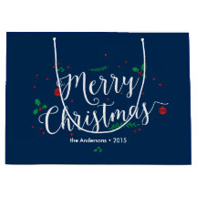 Saco alegre do presente de época natalícia do