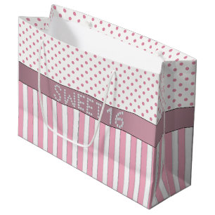 Sacola Para Presentes Grande Saco cor-de-rosa L do presente do doce 16 do