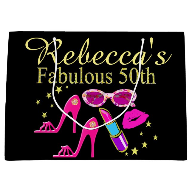 SACOLA PARA PRESENTES GRANDE SACO DE 50.O GIFT FABULOSO PERSONALIZADO (Frente)