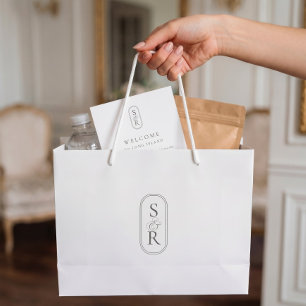 Sacola Para Presentes Grande Saco de Boas-Vindas de Casamento Personalizado Bra