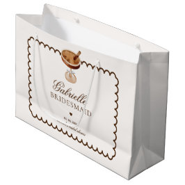 Sacola Para Presentes Grande Saco de café espresso martini Bow agradecimento pa