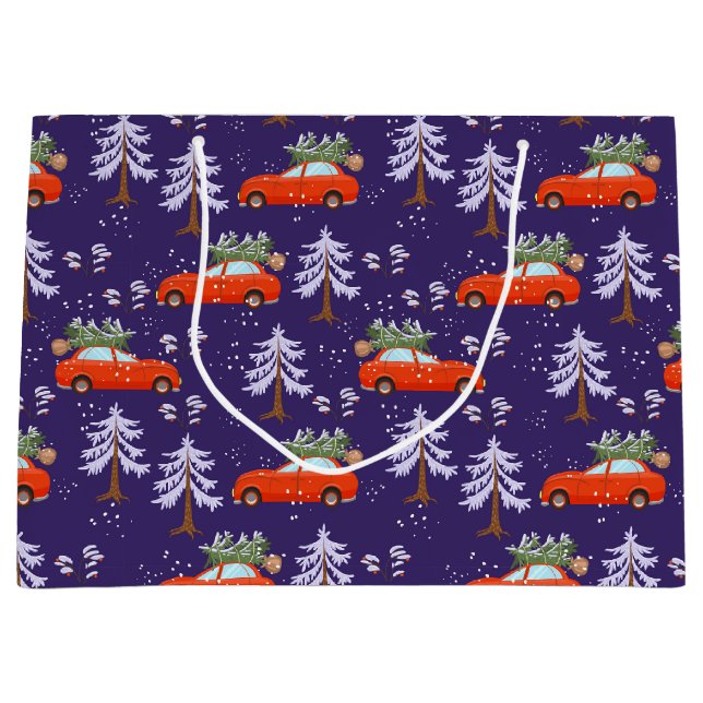 Sacola Para Presentes Grande Saco de compras de árvore de Natal (Frente)