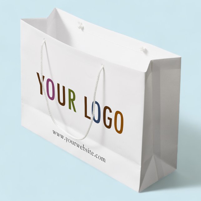 Sacola Para Presentes Grande Saco de compras personalizado 12,5 polegadas para  (MISOOK 12.5 x 4 x 9 inch White Gift Bag with Logo)