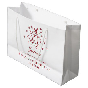 Sacola Para Presentes Grande Saco de Dados de Cassino com Nome Personalizado Ve