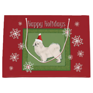 Sacola Para Presentes Grande Saco de Natal do Espanhol Tibetano (Branco)