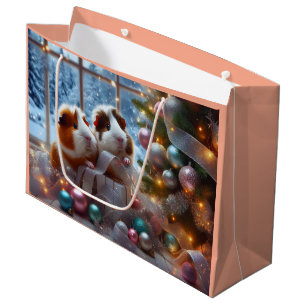 Sacola Para Presentes Grande Saco de Natal dos Porquinhos-da-Índia