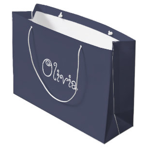 Sacola Para Presentes Grande Saco de Oferta do Chá de fraldas de Cor da cinza
