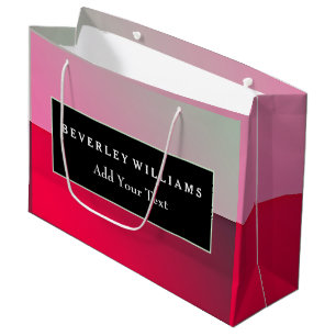 Sacola Para Presentes Grande Saco de Papel Presente Vermelho Rosa Personalizado