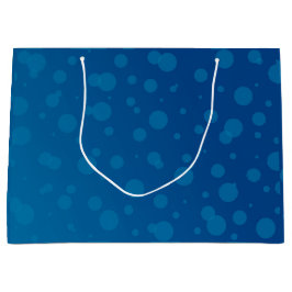Sacola Para Presentes Grande Saco de presente azul com bolinhas brancas