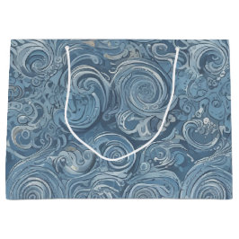 Sacola Para Presentes Grande Saco de Presente Blue Marble