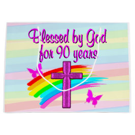 Sacola Para Presentes Grande SACO DE PRESENTE bonito DE 90 DE ANIVERSÁRIO