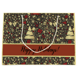 Sacola Para Presentes Grande Saco de Presente com Design de Natal Elegante