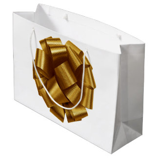 Sacola Para Presentes Grande Saco de presente com laço dourado