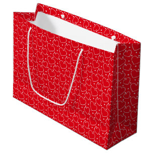 Sacola Para Presentes Grande Saco de Presente Corações de São Valentim