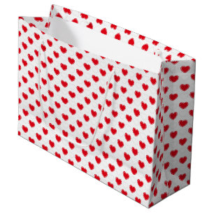 Sacola Para Presentes Grande Saco de Presente Corações de São Valentim